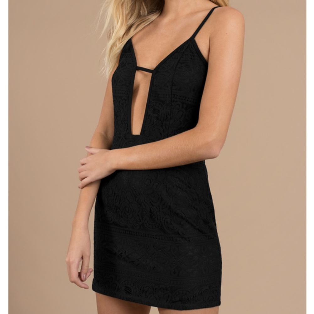 Tobi: OUT FOR THE DAY BLACK BODYCON DRESS